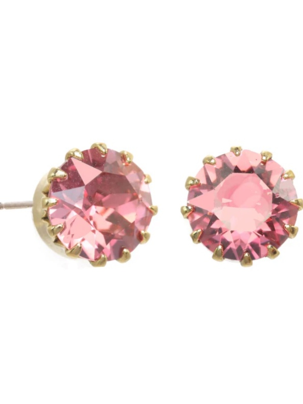 NWT TOVA CHRISLEY STUDS GOLD/ROSE CHAMPAGNE - Picture 13 of 16